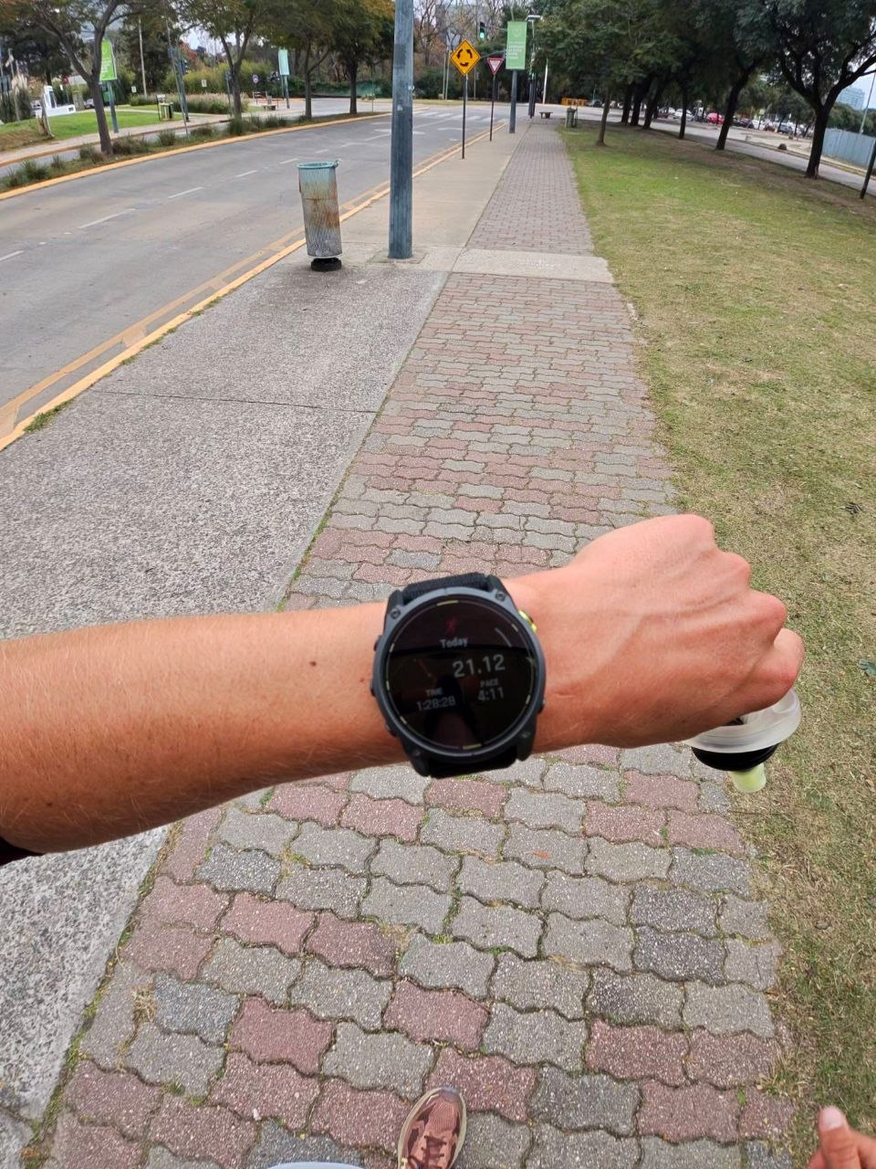 21.12km run in Buenos Aires — 1:28:25, pace 4:11
