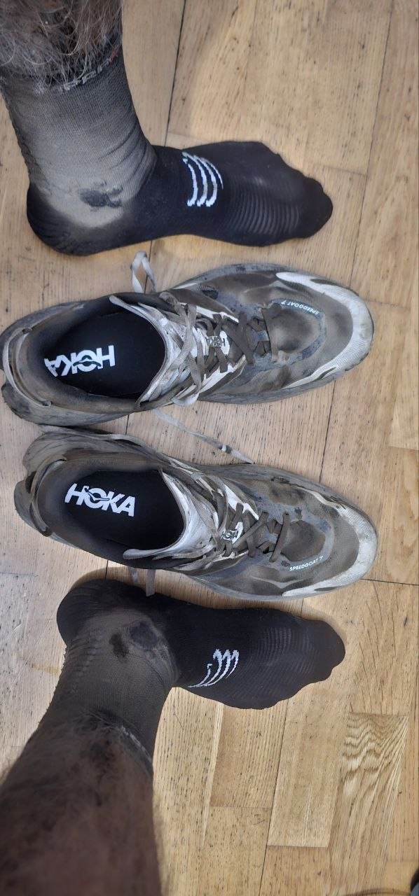 Hoka Speedgoat post-race dirt